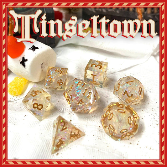 Mimic Dice: Tinseltown - 7-Piece RPG Dice Set