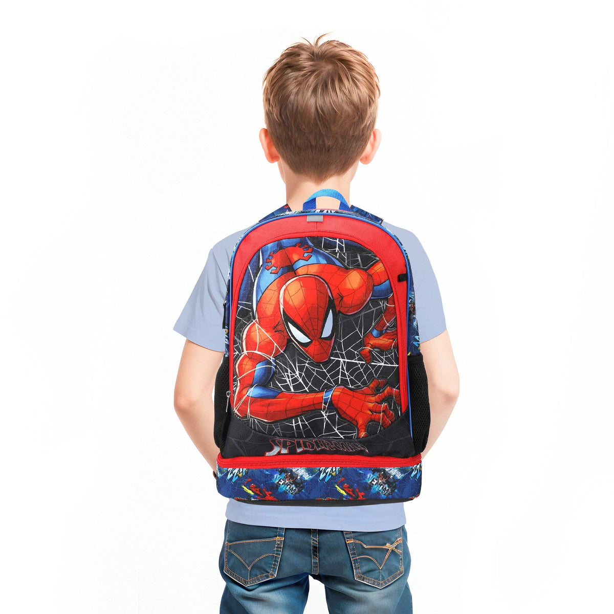 Spider-Man Classic 5-Piece 17" Toddler Backpack & Lunchbox Set With Water Bottle