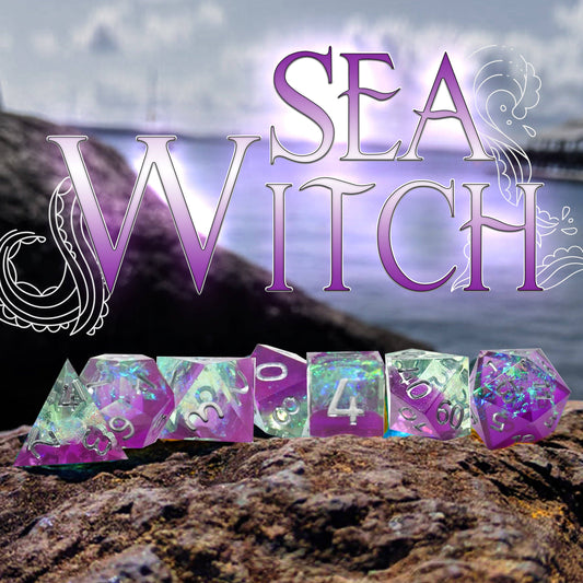 Mimic Dice: Sea Witch - 7-Piece RPG Dice Set