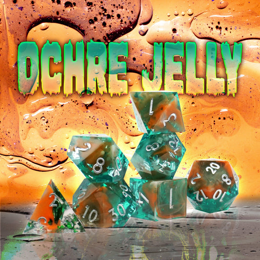 Mimic Dice: Ochre Jelly - 7-Piece RPG Dice Set